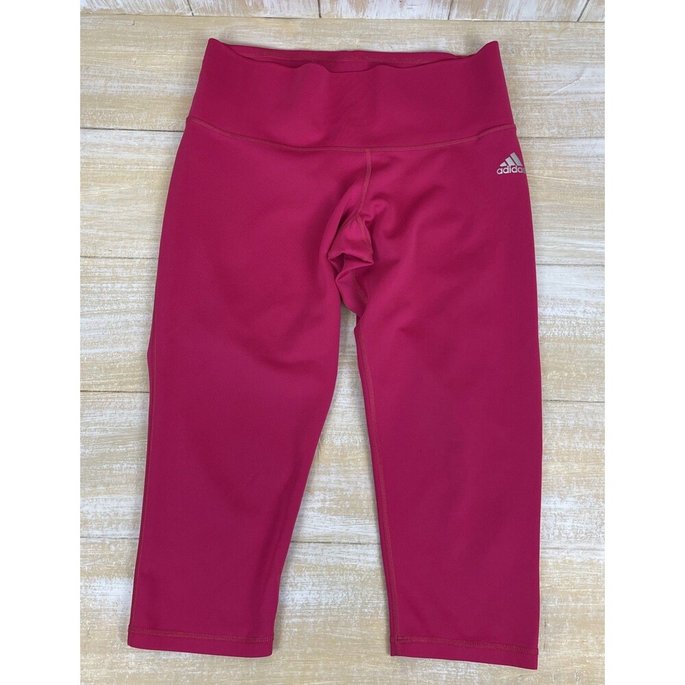 Adidas Leggings Women’s M High Waisted Capri Hot Pink